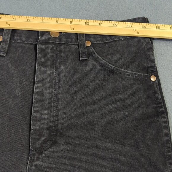 Wrangler VTG Jeans Men's 30x38 Fits 28x37 Black 936CHB Cowboy Cut Slim USA Made - Picture 6 of 10